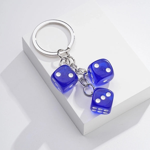 Cartoon Style Dice Arylic Unisex Bag Pendant Keychain