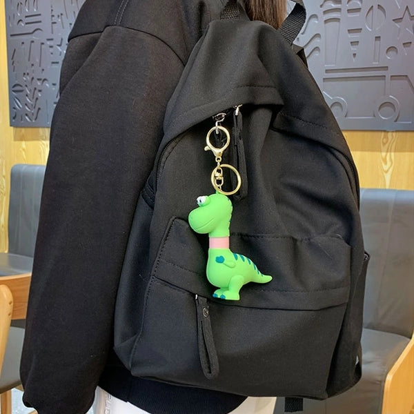 Cartoon Style Dinosaur Pvc Unisex Bag Pendant Keychain