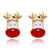 Cartoon Style Elk Alloy Enamel Rhinestones Women's Ear Studs 1 Pair