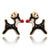 Cartoon Style Elk Alloy Enamel Rhinestones Women's Ear Studs 1 Pair