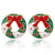 Cartoon Style Elk Alloy Enamel Rhinestones Women's Ear Studs 1 Pair