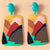 Cartoon Style Fashion Graffiti Printing Arylic Acrylic Earrings Ear Studs