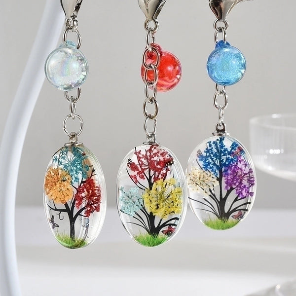 Cartoon Style Flower Resin Women's Bag Pendant Keychain