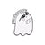 Cartoon Style Funny Cowboy Style Letter Ghost Alloy Stamping Stoving Varnish Plating Unisex Badge Brooches Collar Pin