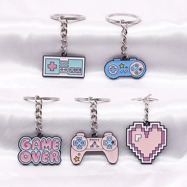 Cartoon Style Game Console Metal Unisex Keychain