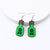 Cartoon Style Geometric Arylic Patchwork Drop Earrings