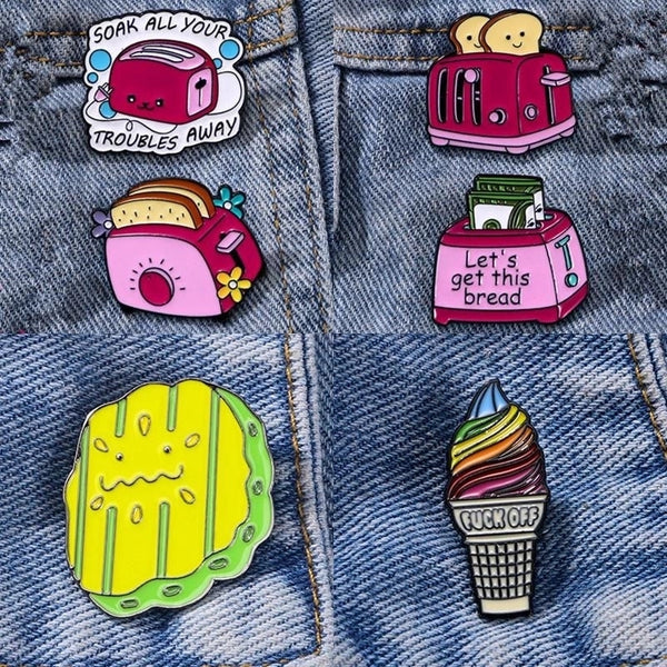 Cartoon Style Ice Cream Alloy Women's Brooches