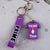 Cartoon Style Letter Pvc Unisex Bag Pendant Keychain