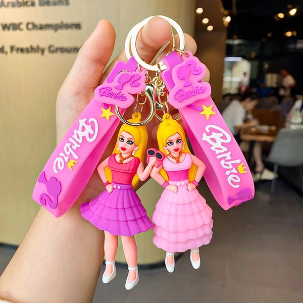 Cartoon Style Letter Silica Gel Women's Bag Pendant Keychain