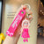 Cartoon Style Letter Silica Gel Women's Bag Pendant Keychain