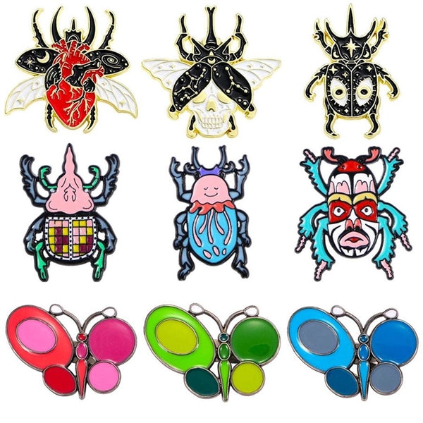 Cartoon Style Pastoral Insect Butterfly Alloy Unisex Corsage Brooches Collar Pin