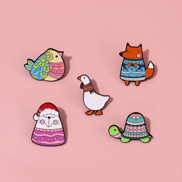 Cartoon Style Pin Animal Alloy Enamel Plating Women'S Brooches