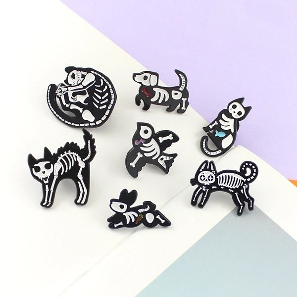 Cartoon Style Pin Animal Alloy Enamel Unisex Brooches