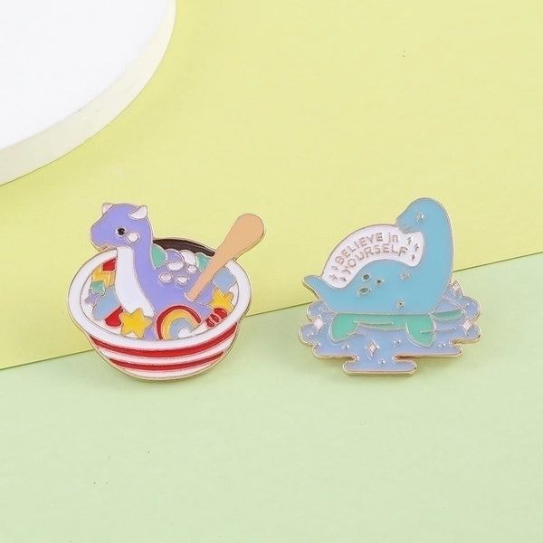 Cartoon Style Pin Animal Alloy Enamel Unisex Brooches