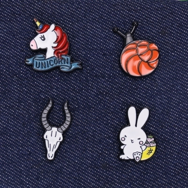 Cartoon Style Pin Animal Alloy Plating No Inlaid Unisex Brooches