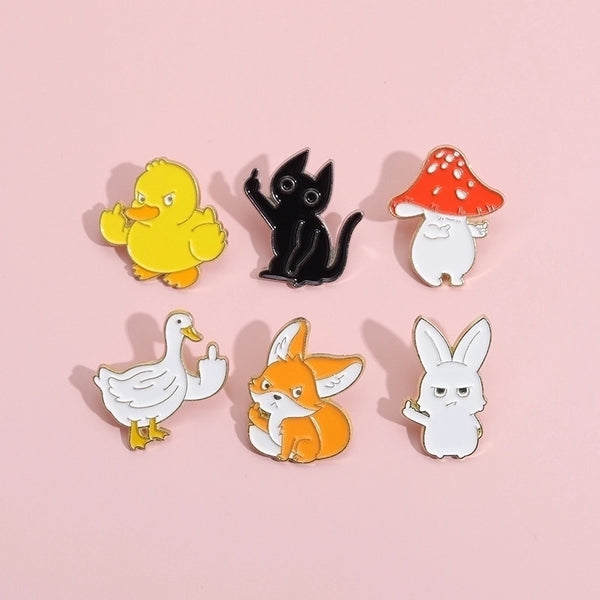 Cartoon Style Pin Animal Alloy Plating Unisex Brooches