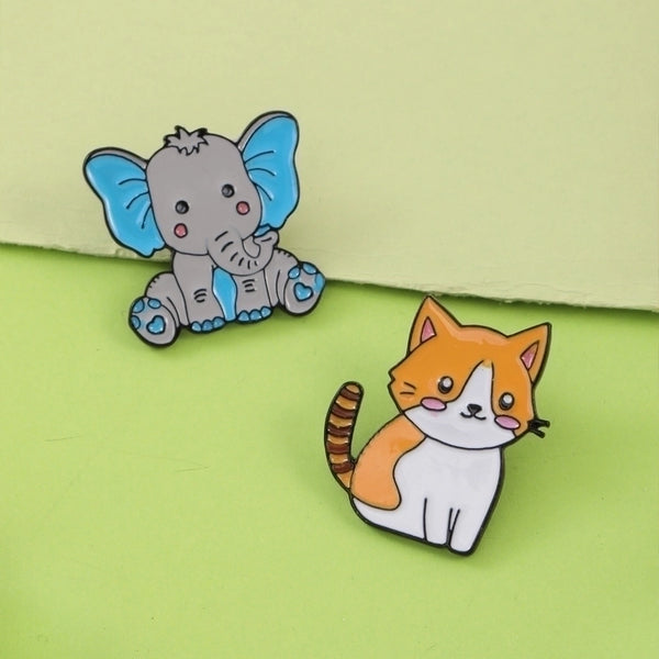 Cartoon Style Pin Animal Alloy Plating Unisex Brooches