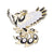 Cartoon Style Pin Animal Alloy Stoving Varnish Unisex Brooches