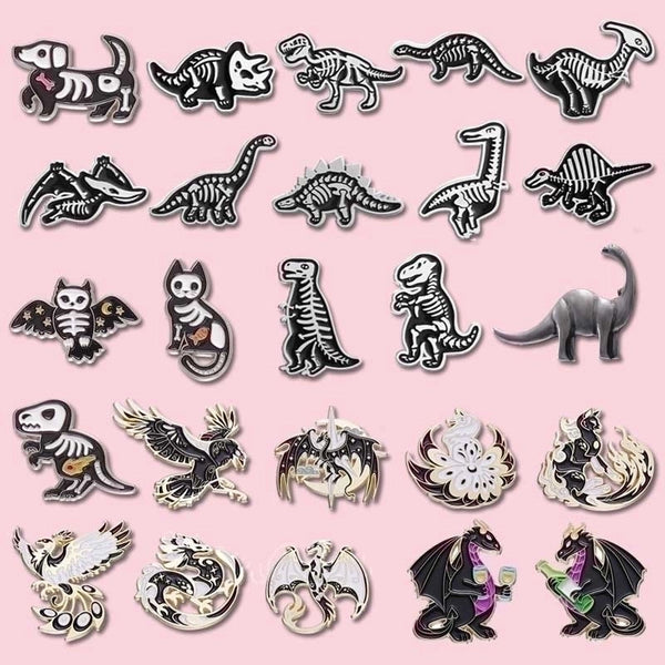 Cartoon Style Pin Animal Alloy Stoving Varnish Unisex Brooches