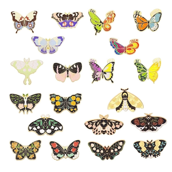 Cartoon Style Pin Butterfly Alloy Plating Women'S Brooches