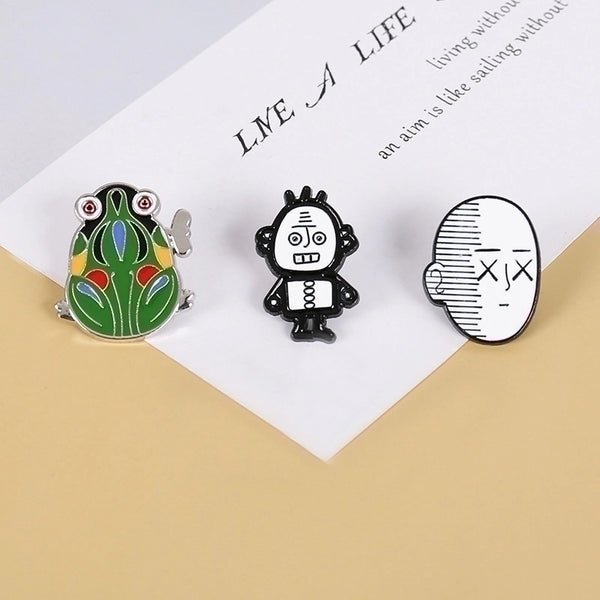 Cartoon Style Pin Cartoon Alloy Plating Unisex Brooches