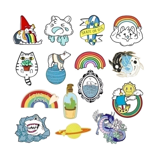 Cartoon Style Pin Cartoon Alloy Stoving Varnish Unisex Brooches