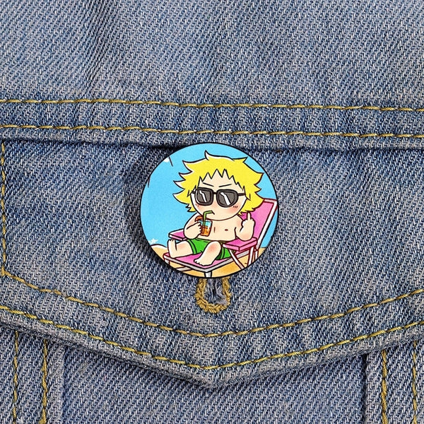 Cartoon Style Pin Cartoon Character Metal Printing Women'S Brooches