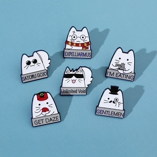 Cartoon Style Pin Cat Alloy Enamel Women's Brooches