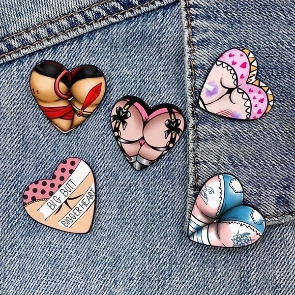 Cartoon Style Pin Color Block Alloy Printing Unisex Brooches