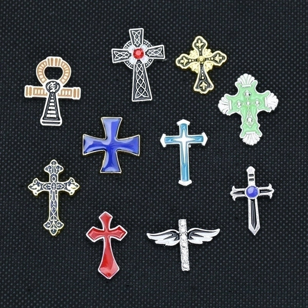 Cartoon Style Pin Cross Alloy Plating No Inlaid Unisex Brooches