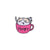 Cartoon Style Pin Cup Cat Alloy Enamel Metal Unisex Brooches