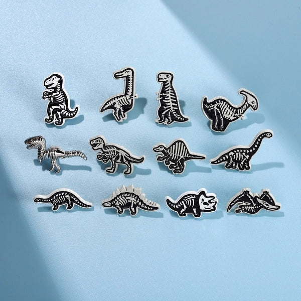 Cartoon Style Pin Dinosaur Alloy Plating Unisex Brooches