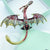 Cartoon Style Pin Dragon Alloy Enamel Inlay Rhinestones Unisex Brooches