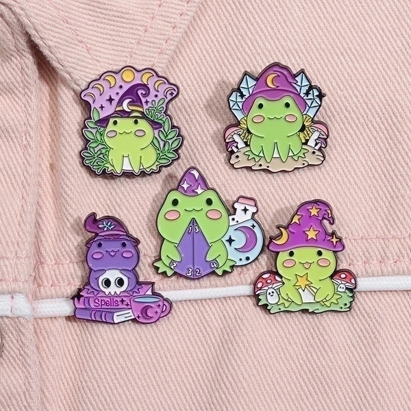 Cartoon Style Pin Frog Alloy Plating Unisex Brooches