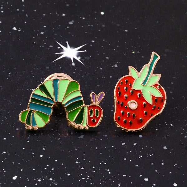 Cartoon Style Pin Fruit Alloy Stoving Varnish No Inlaid Unisex Brooches