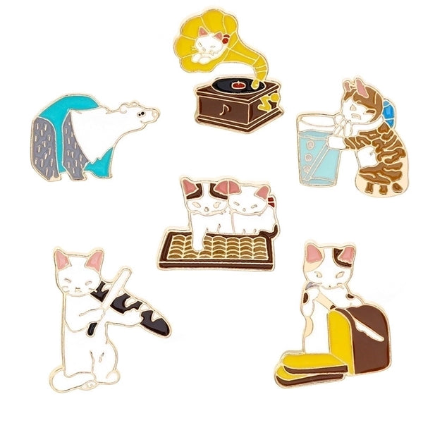 Cartoon Style Pin Geometric Alloy Plating No Inlaid Unisex Brooches