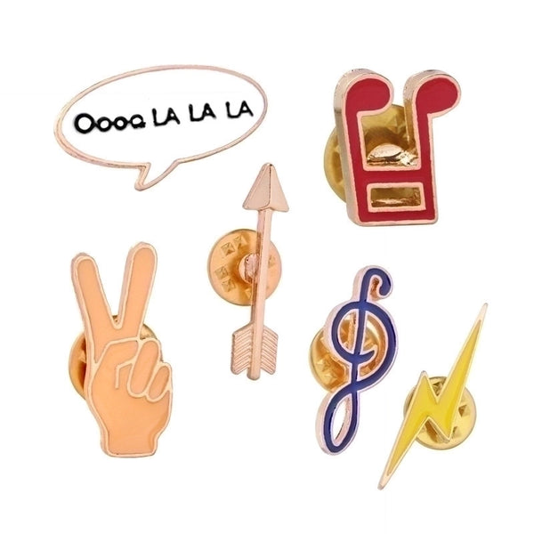 Cartoon Style Pin Gesture Alloy Enamel Unisex Brooches