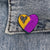 Cartoon Style Pin Heart Shape Alloy Printing Unisex Brooches