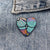 Cartoon Style Pin Heart Shape Mixed Materials Unisex Brooches