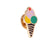 Cartoon Style Pin Ice Cream Flamingo Alloy Enamel Unisex Brooches