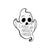 Cartoon Style Pin Letter Ghost Alloy Stoving Varnish Unisex Brooches