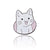 Cartoon Style Pin Letter Paw Print Cat Alloy Unisex Brooches