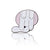 Cartoon Style Pin Letter Paw Print Cat Alloy Unisex Brooches