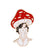 Cartoon Style Pin Mushroom Alloy Enamel Plating Unisex Brooches