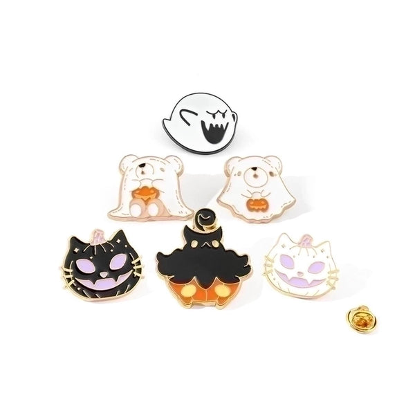 Cartoon Style Pin Pumpkin Skull Ghost Alloy Plating Unisex Brooches