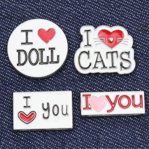 Cartoon Style Pin Word Alloy Plating No Inlaid Unisex Brooches