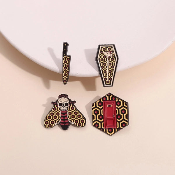 Cartoon Style Punk Cowboy Style Animal Dagger Skull Alloy Stamping Stoving Varnish Plating Unisex Badge Brooches Collar Pin