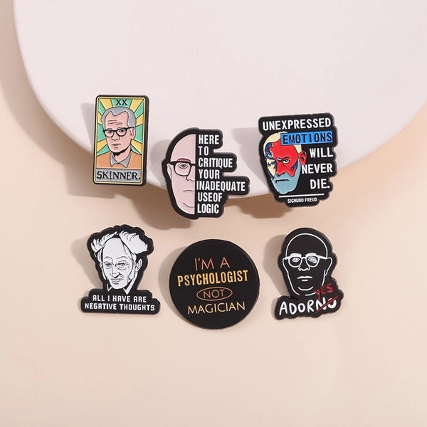 Cartoon Style Punk Cowboy Style Avatar Letter Alloy Stamping Stoving Varnish Plating Unisex Badge Brooches Collar Pin