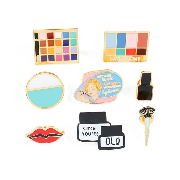 Cartoon Style Queen Pin Cartoon Lipstick Lips Alloy Stamping Stoving Varnish Plating Unisex Brooches