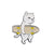 Cartoon Style Rabbit Cat Duck Alloy Stoving Varnish Unisex Brooches